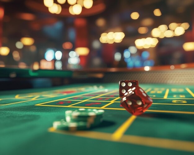 French Roulette betting grid with chip denominations and payout odds